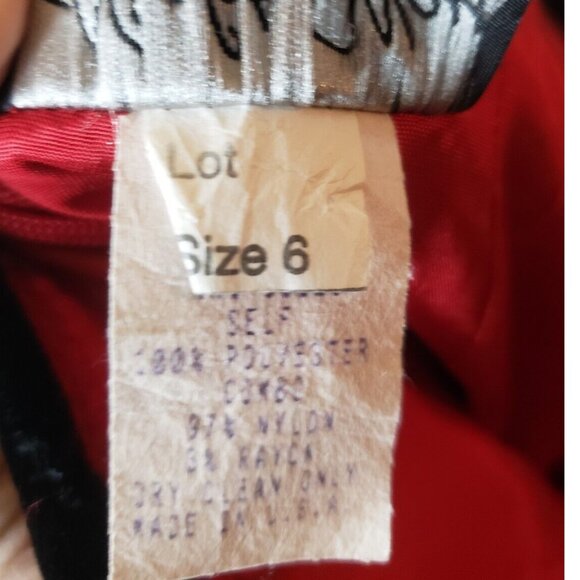 Night Way Women 6 Long Dress Red Black Velvet Sleeveless Prom Winter Formal - Picture 6 of 6